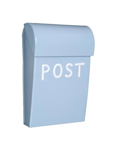 Bruka Postkasse mini lyseblå/hvit