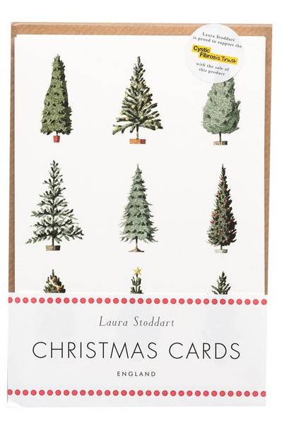 Laura Stoddart Christmas Tree 10 pk julekort