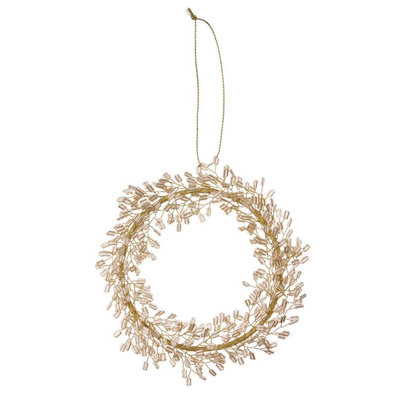 Juletrepynt Mio krans champagne 13cm