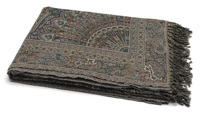 Hovedbilde Pledd Jaisalmer Light Blue & Terracotta