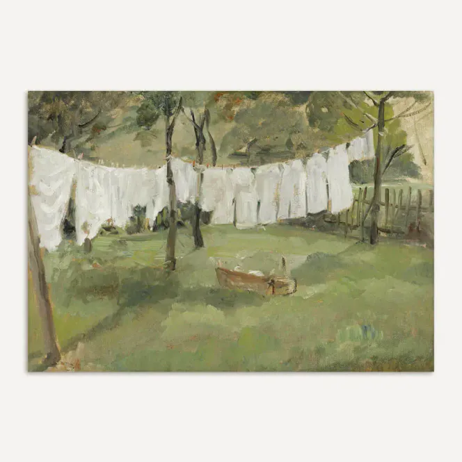 Hovedbilde Clothesline in the Garden Trykk A4