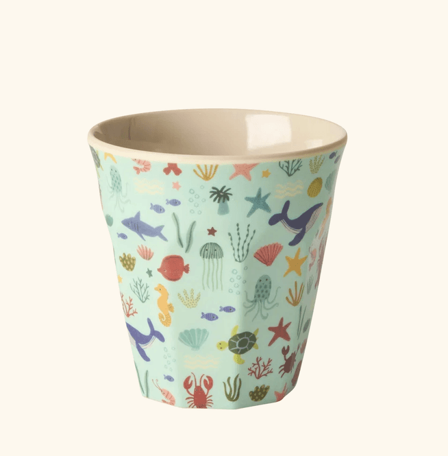 Hovedbilde Rice Melaminkopp Blue Ocean Print S