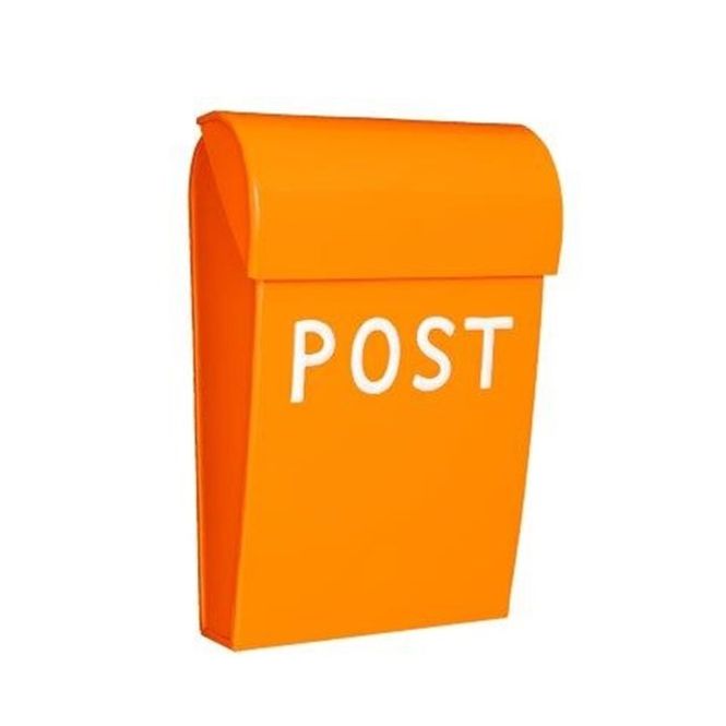 Hovedbilde Bruka Postkasse mini orange/hvit