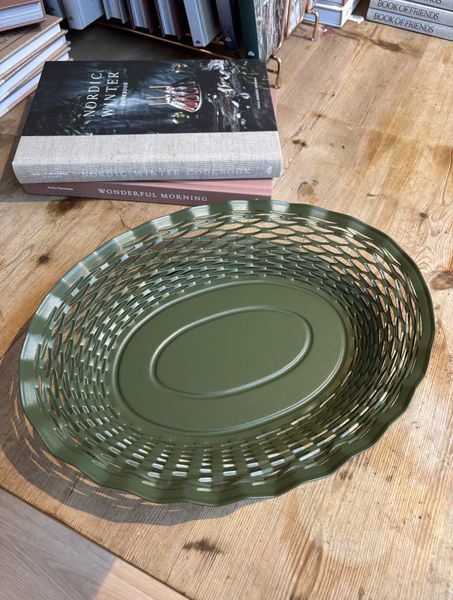 Brødkurv oval stor kakhigrønn
