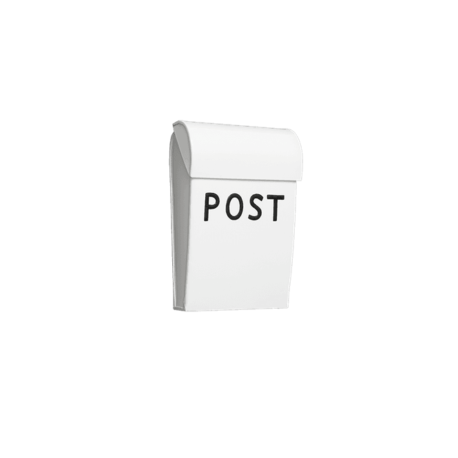 Hovedbilde Bruka Postkasse mini hvit/svart