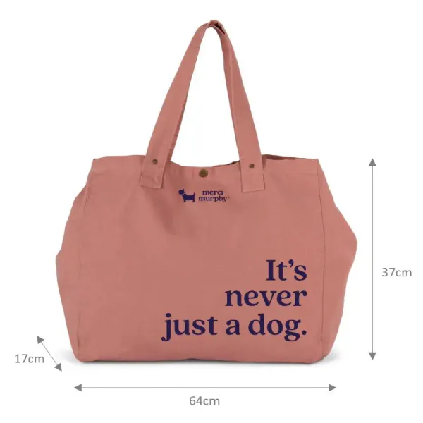 The Murphy Weekend Tote pink/It's never just a dog