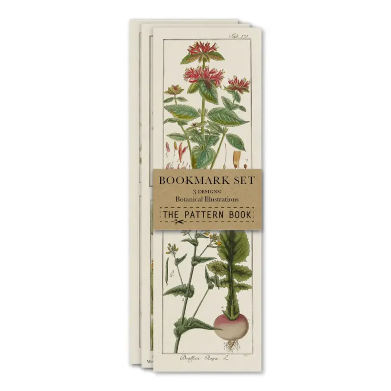 The Pattern Book Botanical Illustrations bokmerke 3pk