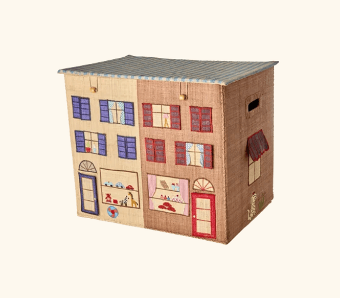 Hovedbilde Rice Raffia Storage Box with Paris Theme XL