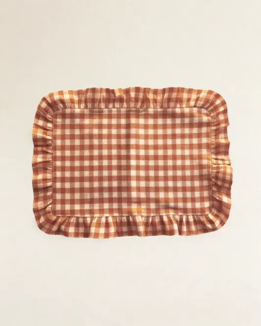 Hovedbilde Dekkebrikke Gingham terracotta