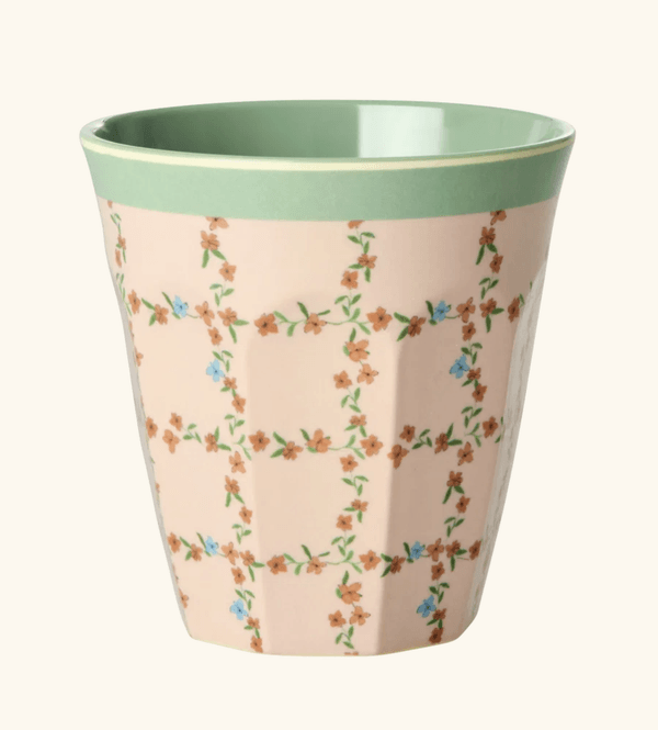 Hovedbilde Rice Melaminkopp Soft Pink Checkered Stencil M