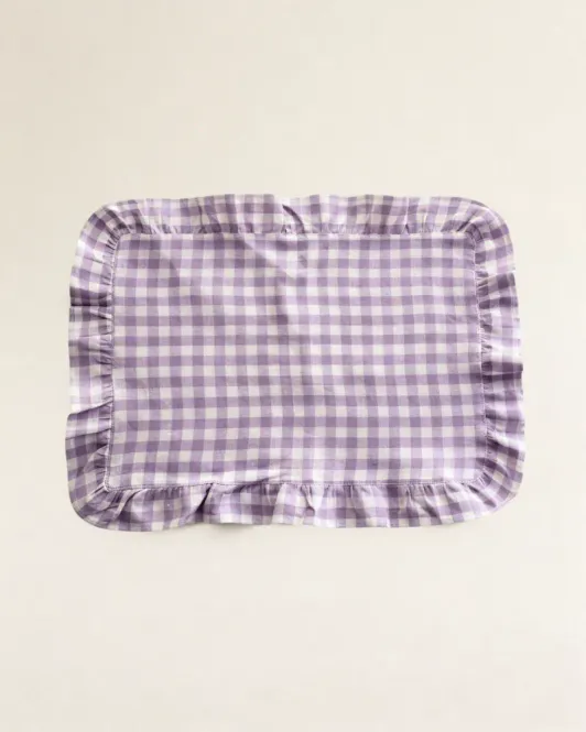 Hovedbilde Dekkebrikke Gingham lavendel