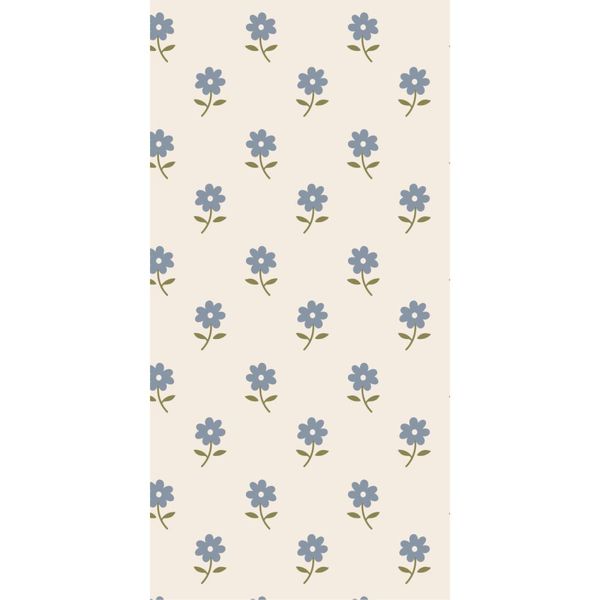 Ib Laursen buffetserviett Bl&aring; blomster