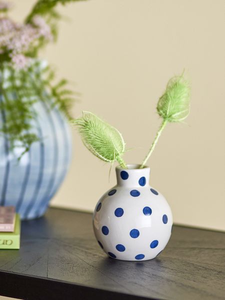 Fian Vase Bl&aring; prikker