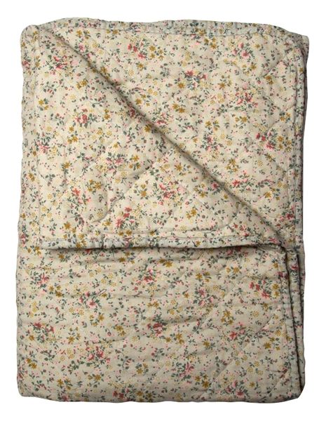 Quilt småblomstrete lysegrønn 140x220