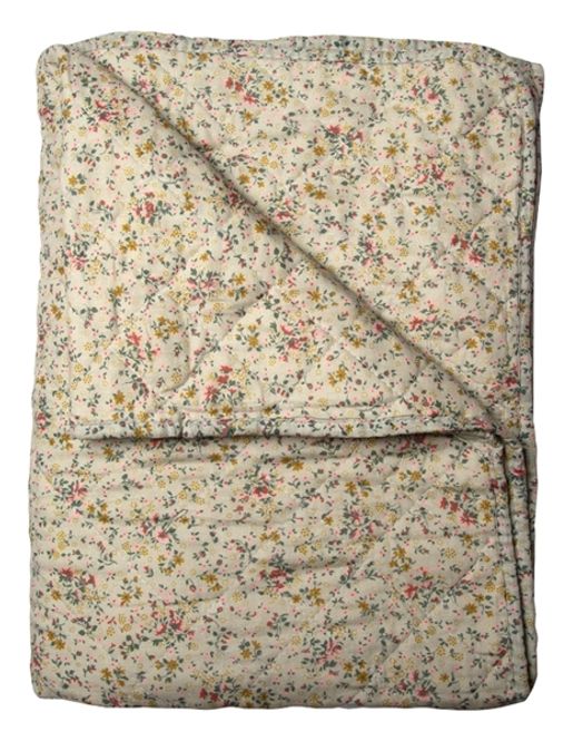Hovedbilde Quilt småblomstrete lysegrønn 140x220