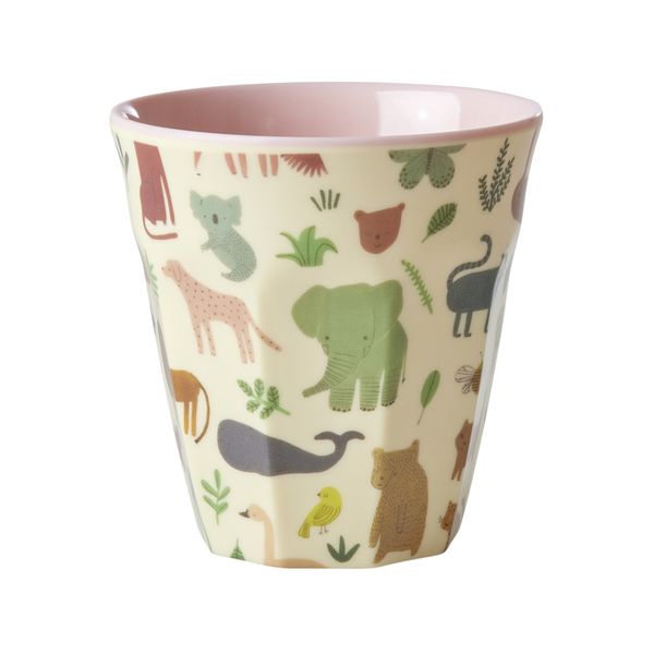 Rice Melaminkopp Sweet Jungle Print Pink M