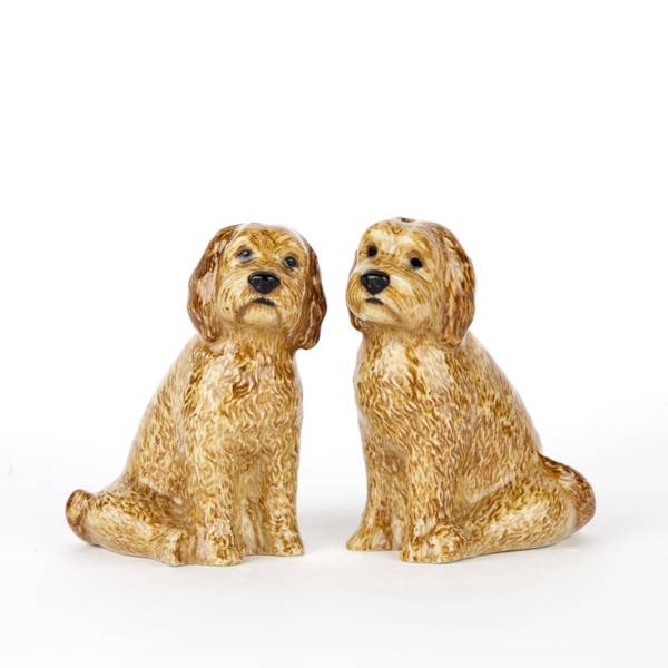 Quail Cockapoo apricot salt og pepper-sett