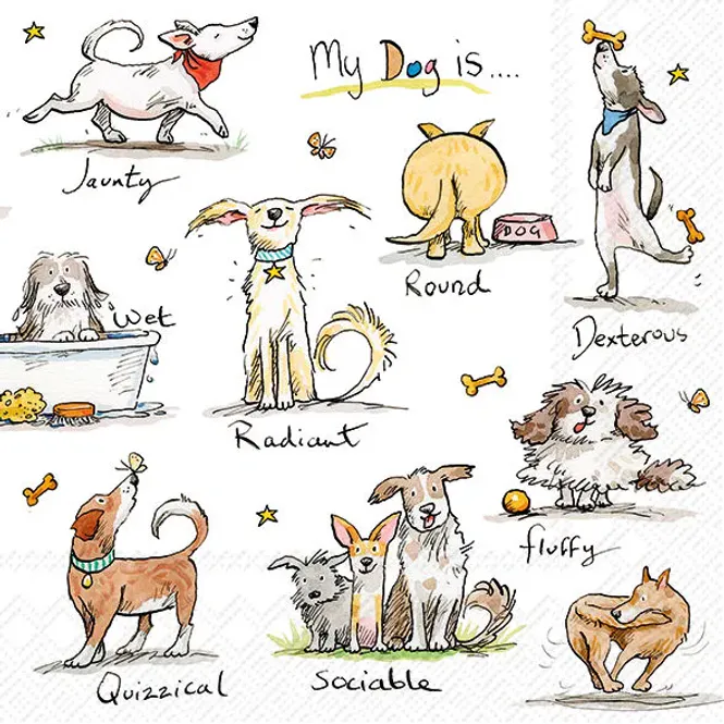 Hovedbilde Ihr Emotion Dogs servietter 