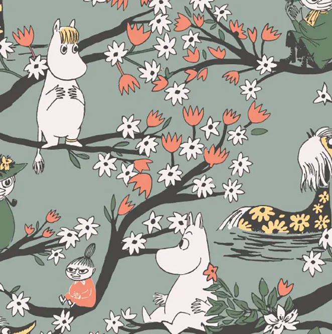 Hovedbilde Moomin Muumi Rakastuu Green servietter