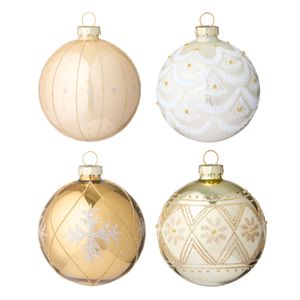 Hovedbilde Glasskule Seraphim Golden 4pk