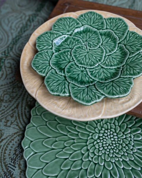 Bordallo Leaf asjett 22cm gr&oslash;nn