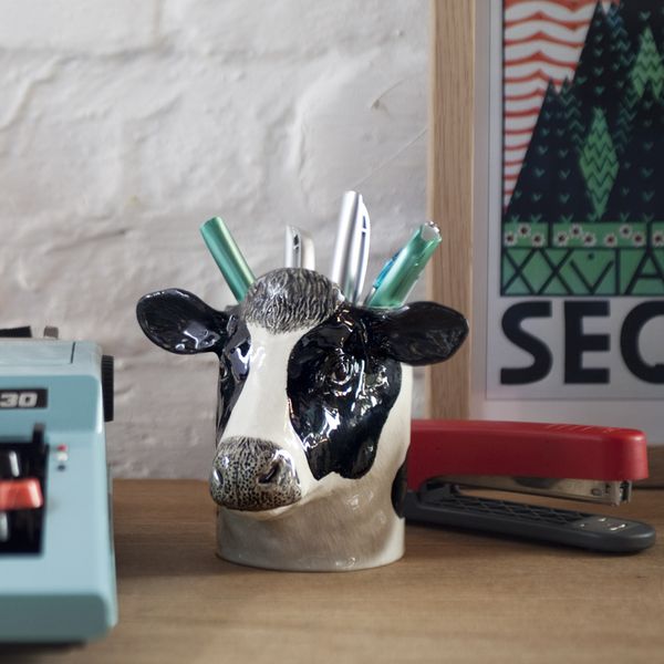 Quail Friesian Cow Pencil Pot